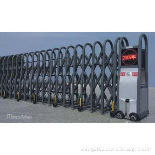 One-Piece-Bended Frames Automatic Folding Gate With LED Dis